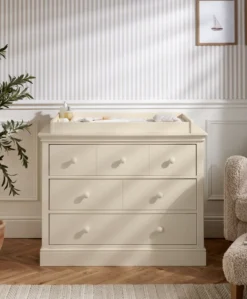 Oxford 3 Piece Cotbed Range with Dresser Changer & Wardrobe - Cashmere