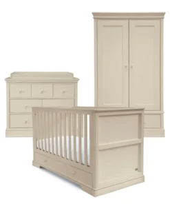 Oxford 3 Piece Cotbed Range with Dresser Changer & Wardrobe - Cashmere