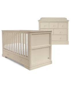 Oxford 2 Piece Cotbed Set with Dresser Changer - Cashmere