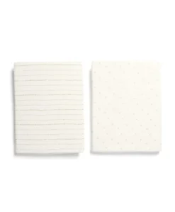 2 Pack Lua Bedside Crib Sheets - Oatmeal