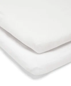 2 Pack Lua Bedside Crib Sheets - White