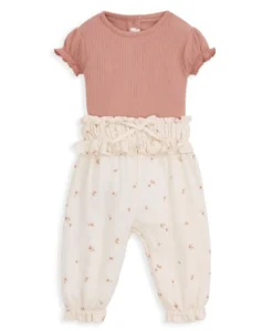 Peony Bodysuit & Trousers Outfit Set