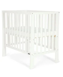 Petite Cot Bundle with Essential Airflow Fibre Mattress - Pure White