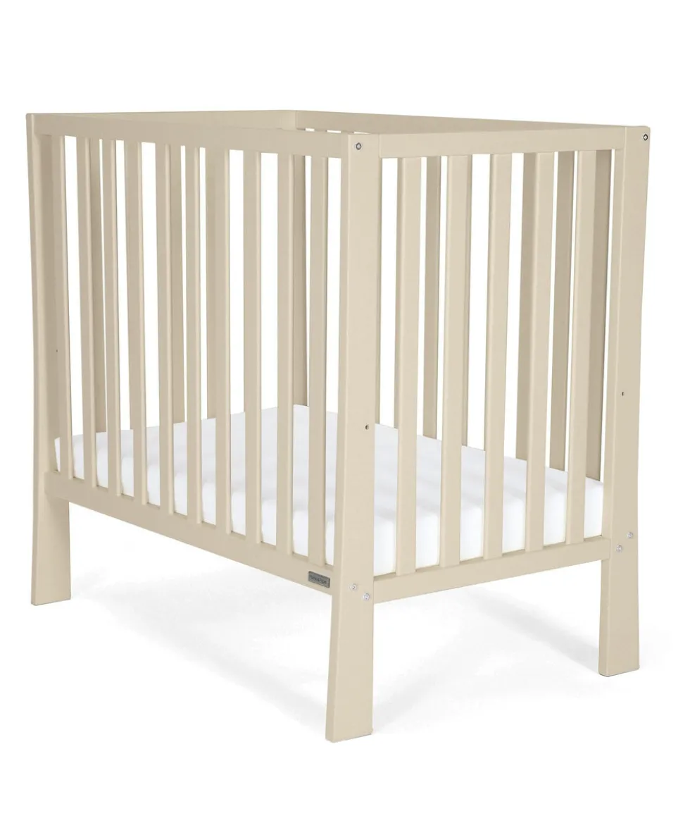 Petite Cot Bundle with Essential Airflow Fibre Mattress - Cashmere