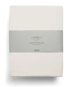 Petite Cot Fitted Sheets (2 Pack) – Cream