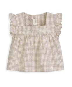 Pink Gingham Blouse & Bloomers