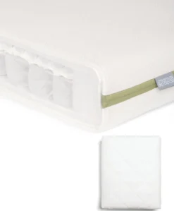Premium Micro Motion Cotbed Mattress & Anti-Allergy Quilted Mattress Protector Bundle