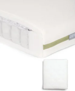 Premium Pocket Spring Cotbed Mattress & Anti-Allergy Quilted Mattress Protector Bundle