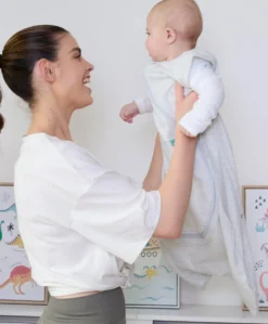 Purflo Cuddle to Sleep Bag 3-12 Months (0.5 Tog) - Minimal Grey