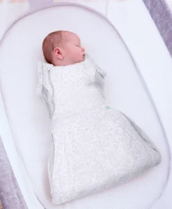 Purflo Swaddle to Sleep Bag 0-4 Months (0.5 Tog) - Minimal Grey