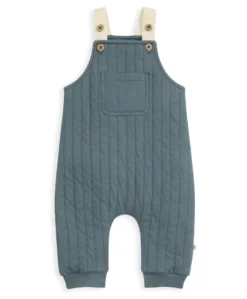 Quilted Dungarees and Oatmeal Bodysuit