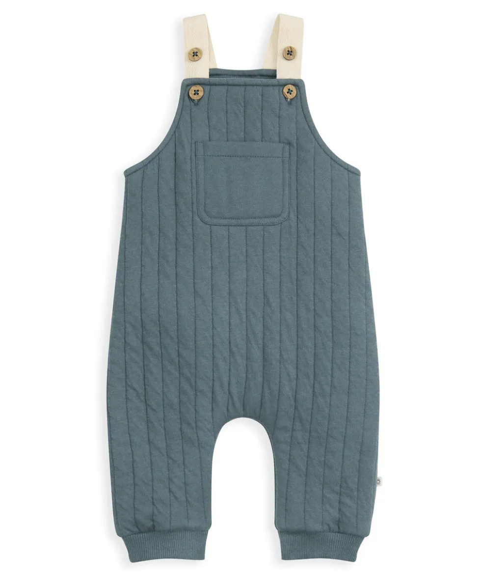 Quilted Dungarees and Oatmeal Bodysuit