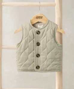 Quilted Gilet - Beige