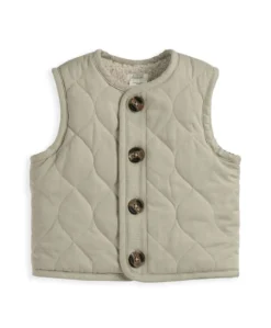Quilted Gilet - Beige