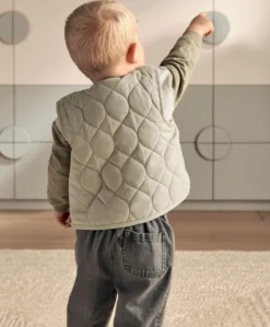 Quilted Gilet - Beige