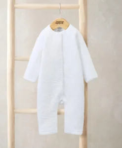 Quilted Romper - White