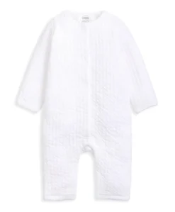 Quilted Romper - White