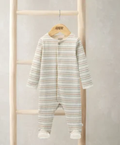 Ribbed Stripe Sleepsuit