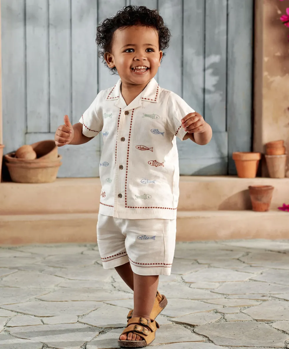 Sardine Linen Top & Shorts Set