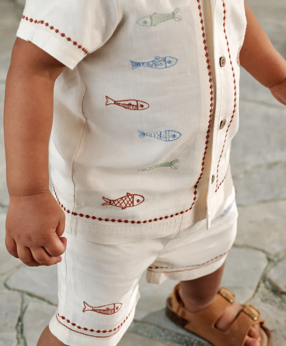 Sardine Linen Top & Shorts Set