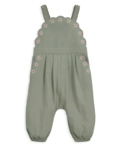 Scalloped Dungarees & Headband Set