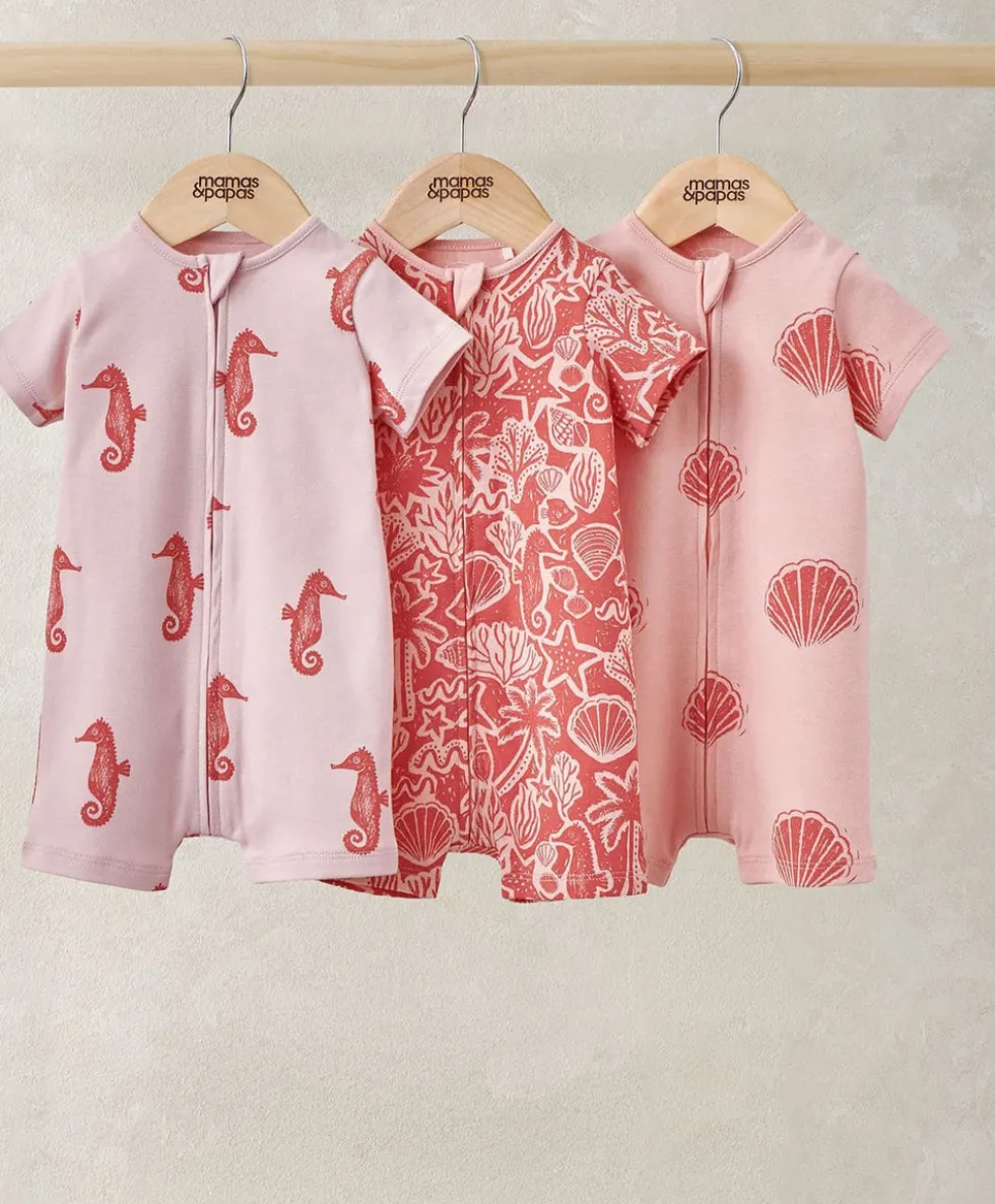 Seahorse Rompers (Pack of 3)