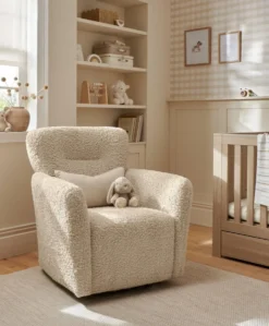 Settle Swivel Nursing Chair - Biscuit Teddy
