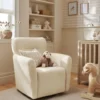 Settle Swivel Nursing Chair - Off White Boucle