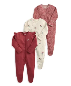Sleepsuits (Pack of 3) - Floral Nostalgic