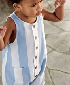Slouchy Striped Romper