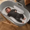 SnuzBaskit Moses Basket & Stand - Light Grey/ Natural