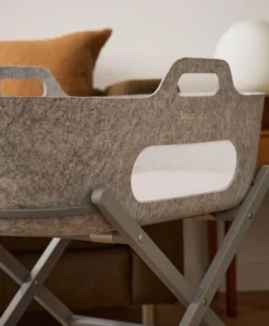 SnuzBaskit Moses Basket & Stand - Light Grey/Dove