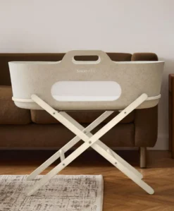 SnuzBaskit Moses Basket & Stand - Barley/Cashmere