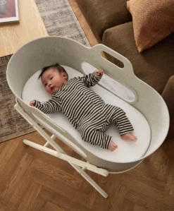 SnuzBaskit Moses Basket & Stand - Barley/Cashmere