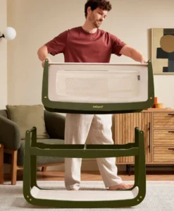 SnuzPod 5 Bedside Crib - Olive