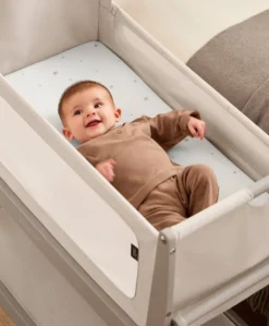 SnuzPod 5 Bedside Crib - Pebble