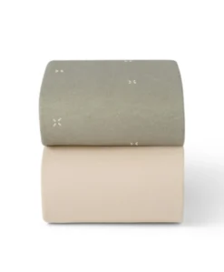 Snuz Twin Pack Cot & Cotbed Sheets - Sage Cross