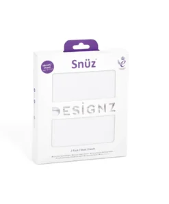 Snuz Twin Pack Moses Basket Sheets - White