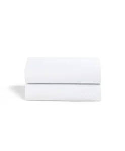 Snuz Twin Pack Moses Basket Sheets - White