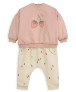 Strawberry Top and Joggers Outfit Set