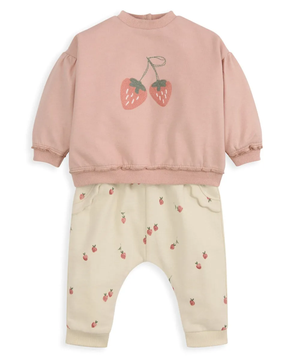 Strawberry Top and Joggers Outfit Set