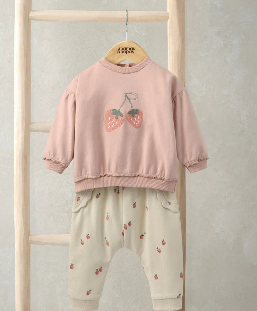 Strawberry Top and Joggers Outfit Set