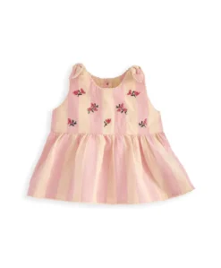 Striped Pink Peplum Top Set