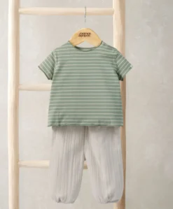 Striped T-Shirt andTrouser Outfit Set