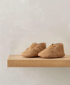 Suede Pram Shoes - Tan
