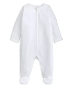 Textured Velour All In One - White