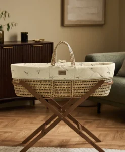The Little Green Sheep Moses Basket Stand - Walnut