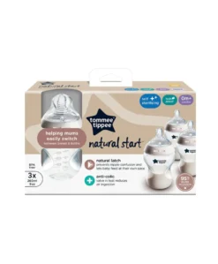 Tommee Tippee Natural Start Anti-Colic Baby Bottle (Pack of 3) - 260ml