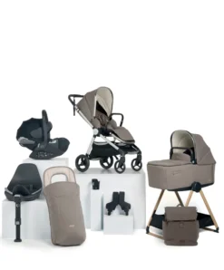 Vardo Complete Pushchair Bundle with Cybex Cloud T i-Size Rotating Baby Car Seat & Base (9 Pieces) - Heritage