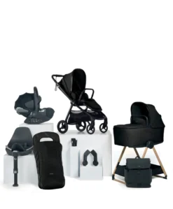Vardo Complete Pushchair Bundle with Cybex Cloud T i-Size Rotating Baby Car Seat & Base (9 Pieces) - Noir